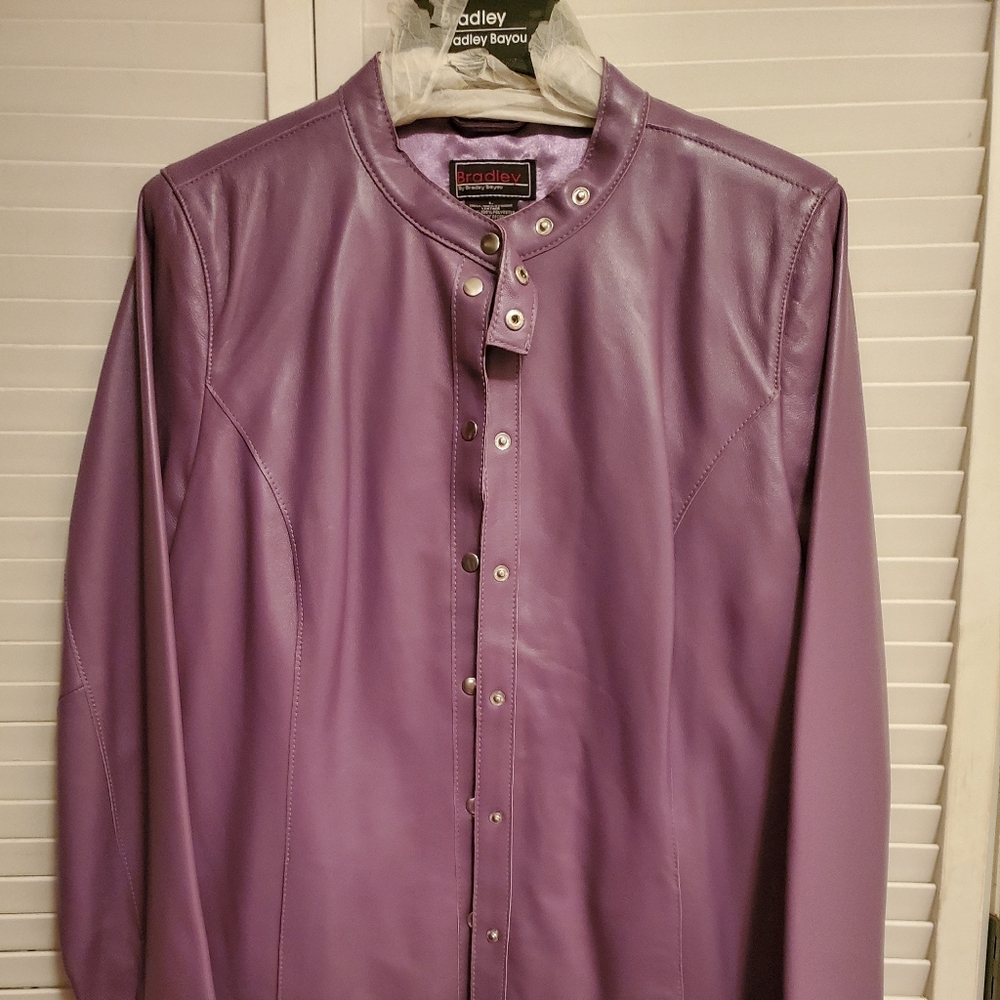 Leather Jacket- purple